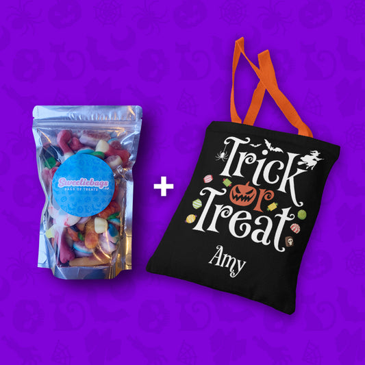 Large bags & sweets - Trick or Treat - black